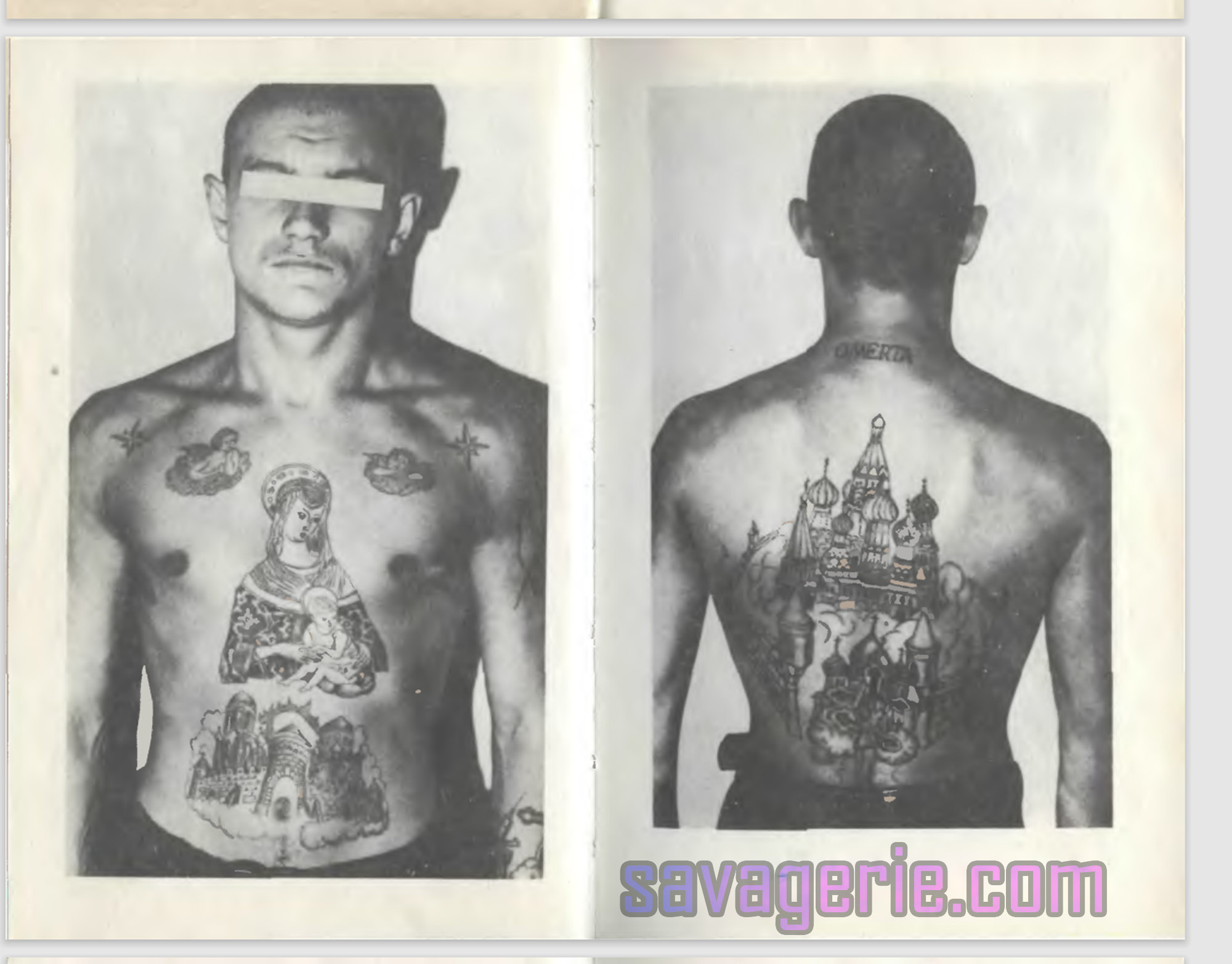 Rare Photos And Illustration Of Russian Criminal Tattoos From The